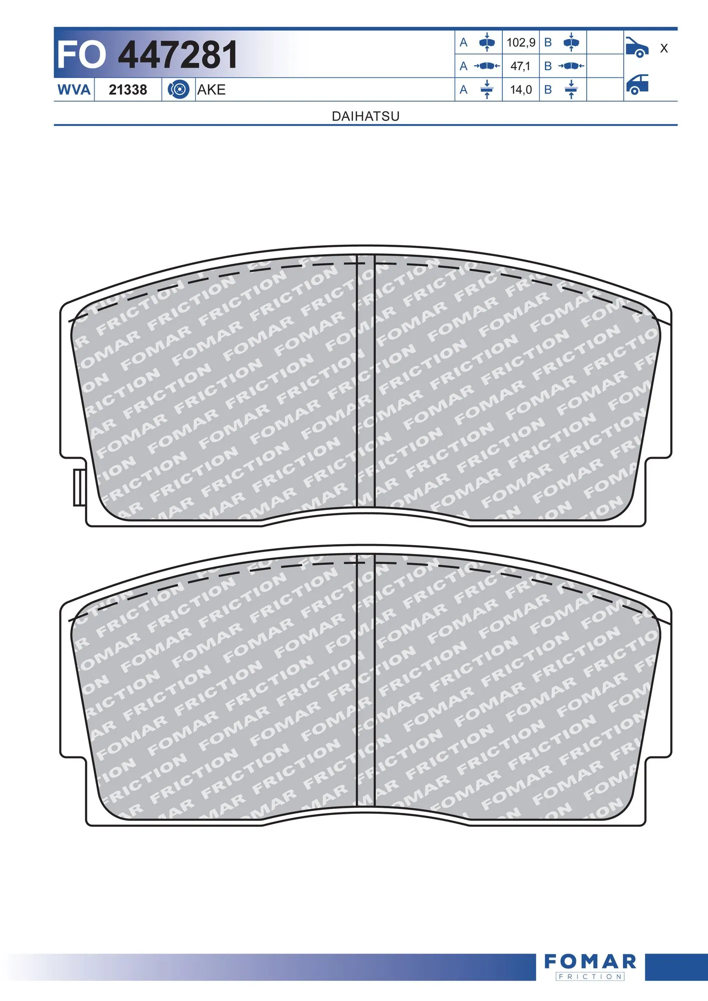 Brake Pad Set, disc brake
